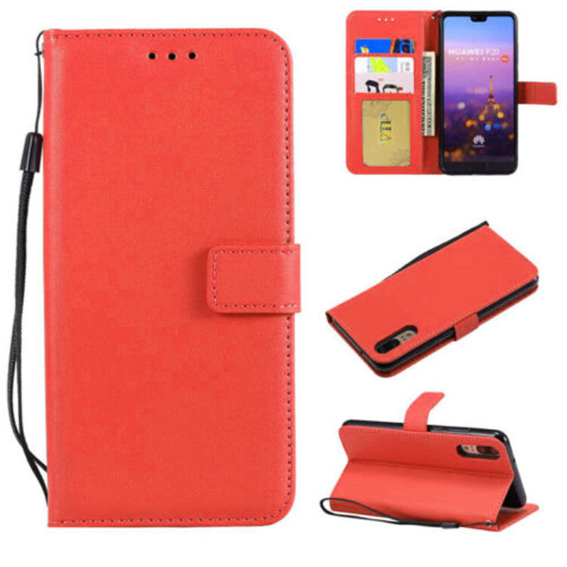Leather Folio Wallet Case for Huawei P20 Leather Folio Wallet Case for Huawei P20